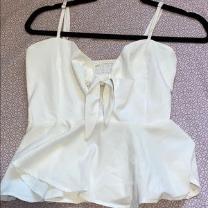 white bow tie shirt